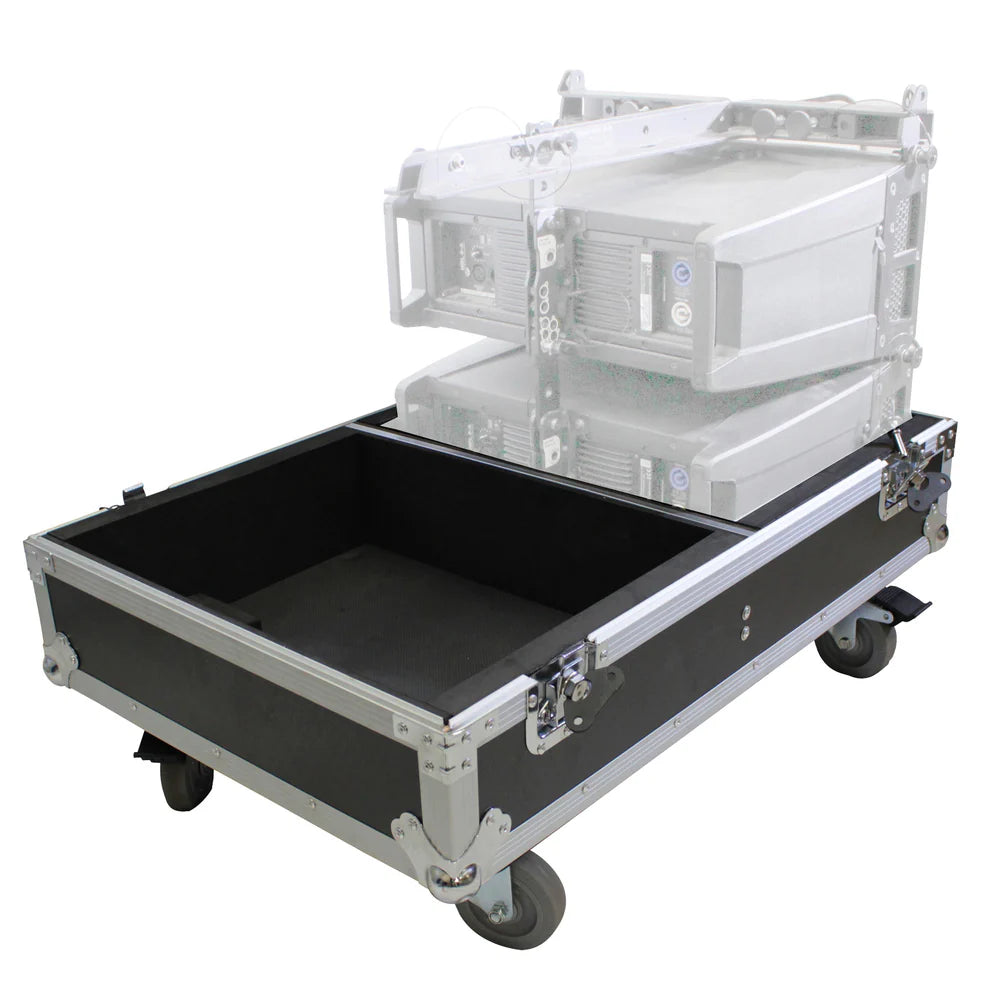 PRO-X- X-RCF HDL6A LA X4W - ProX X-RCF-HDL6ALAX4W Line Array Flight Case for 4 RCF HDL6-A HDL26-A Speakers w/Wheels