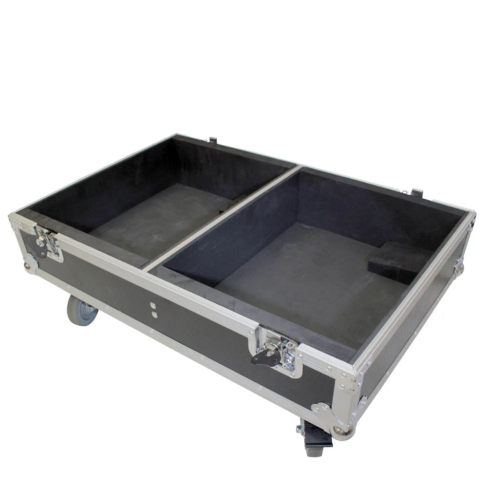 PRO-X- X-RCF HDL6A LA X4W - ProX X-RCF-HDL6ALAX4W Line Array Flight Case for 4 RCF HDL6-A HDL26-A Speakers w/Wheels