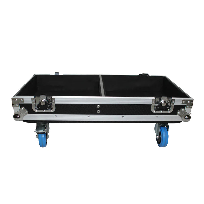 PROX-X-RCF-NX15-SMAX2W - ProX X-RCF-NX15SMAX2W Stage Monitor Flight Case for 2 RCF NX 15-SMA w/4 Inch Casters