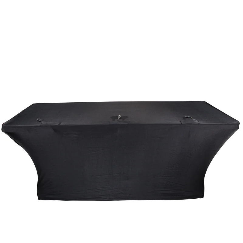 PRO-X- X-ST4BL - ProX X-ST4BL 4 Ft. Open Back Spandex Table Cover/Scrim (Black)