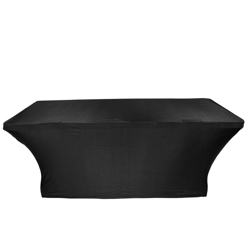 PRO-X- X-ST4BL - ProX X-ST4BL 4 Ft. Open Back Spandex Table Cover/Scrim (Black)