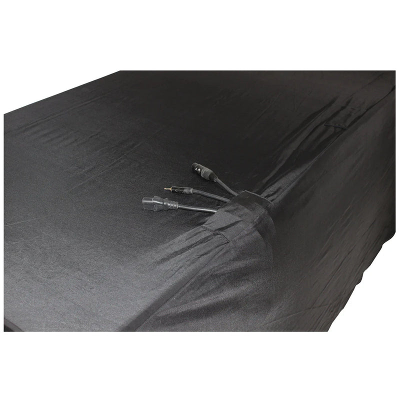 PRO-X- X-ST4BL - ProX X-ST4BL 4 Ft. Open Back Spandex Table Cover/Scrim (Black)