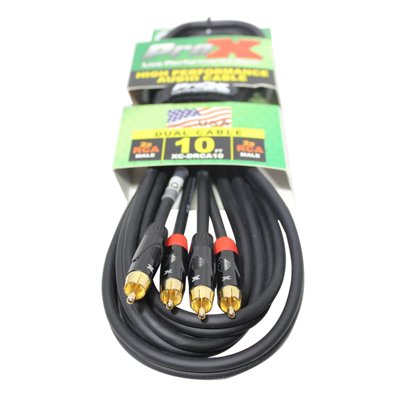 PRO-X- XC-DRCA10 - ProX XC-DRCA10 10 Ft. Dual RCA-M to Dual RCA-M High Performance Audio Cable