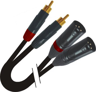 PRO-X- XC-DRXM05 - ProX XC-DRXM05 5 Ft. Unbalanced Dual RCA-M to Dual XLR3-M High Performance Audio Cable