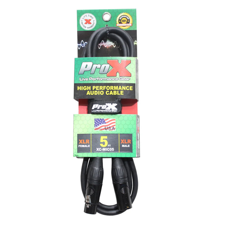 PRO-X- XC-MIC05 - ProX XC-MIC05 5 Ft. Balanced XLR-F to XLR-M High Performance Microphone Cable