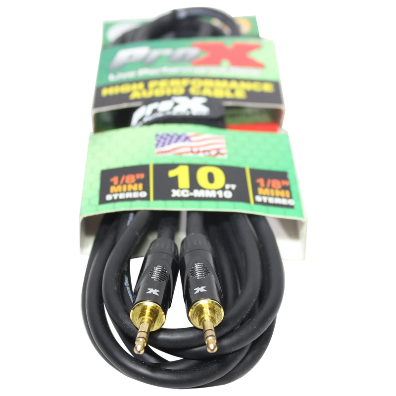 PRO-X- XC-MM10 - ProX XC-MM10 Balanced TRS-M Mini 1/8" to TRS-M Mini 1/8" High Performance Audio Cable - 10 Ft.