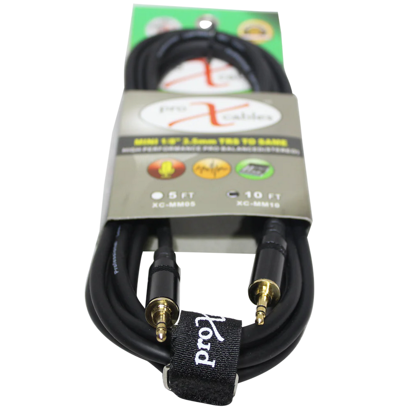 PRO-X- XC-MM10 - ProX XC-MM10 Balanced TRS-M Mini 1/8" to TRS-M Mini 1/8" High Performance Audio Cable - 10 Ft.