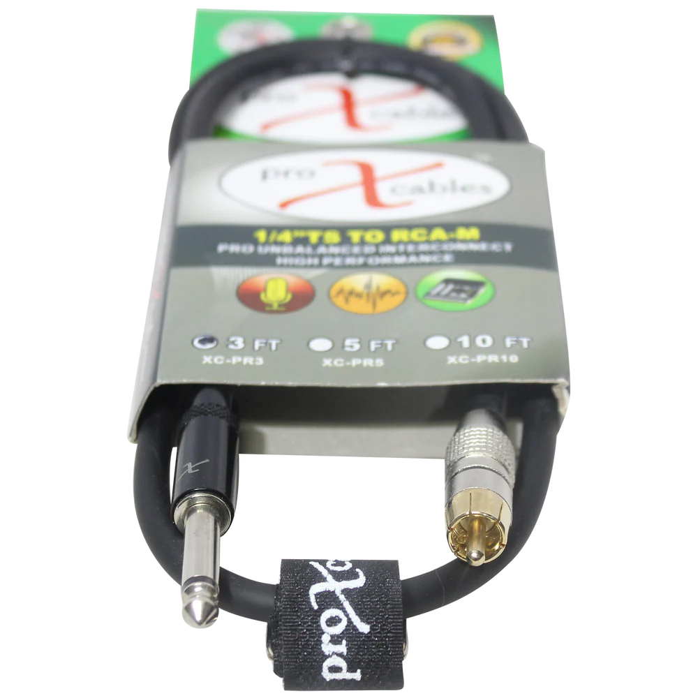 PROX-XC-PR05 - ProX XC-PR05 5 Ft. Unbalanced RCA Male to 1/4" Male High Performance Audio Cable