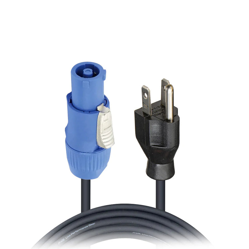 PRO-X- XC-PWCE14-10 - ProX XC-PWCE14-10 14 AWG High Performance Power Cord NEMA 5-15 Edison to PowerCon Blue Male - 10ft