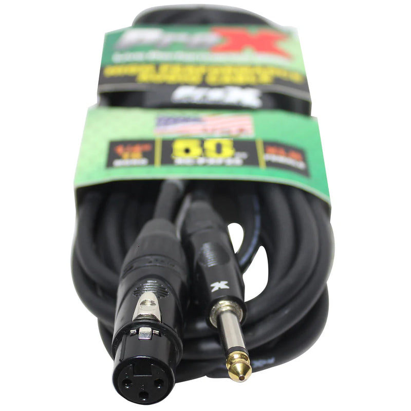 PROX-XC-PXF50 - ProX XC-PXF50 50 Ft. Unbalanced 1/4" TS to XLR-F High Performance Audio Cable