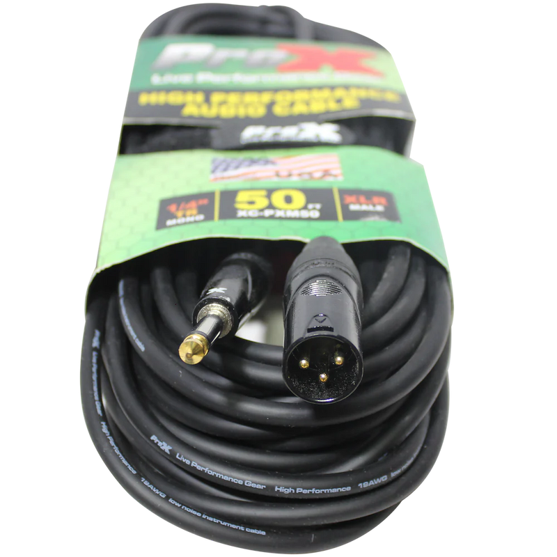 PROX-XC-PXM50 - ProX XC-PXM50 50 Ft. Unbalanced 1/4" TS-M to XLR3-M High Performance Audio Cable