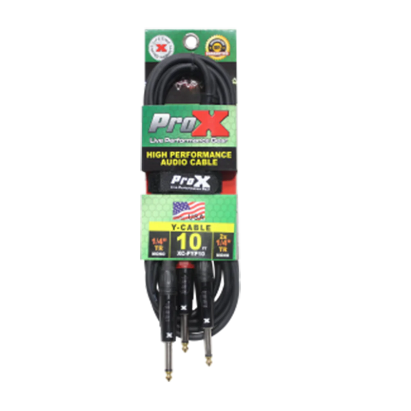 PROX-XC-PYP10 - ProX XC-PYP10 1/4" TS-M to Dual 1/4" TS-M High Performance Audio Cable - 10 Ft.