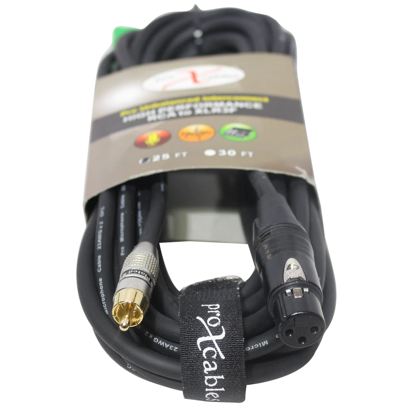 PRO-X- XC-RXF25 - ProX XC-RXF25 25 Ft. Unbalanced RCA to XLR3-F High Performance Audio Cable