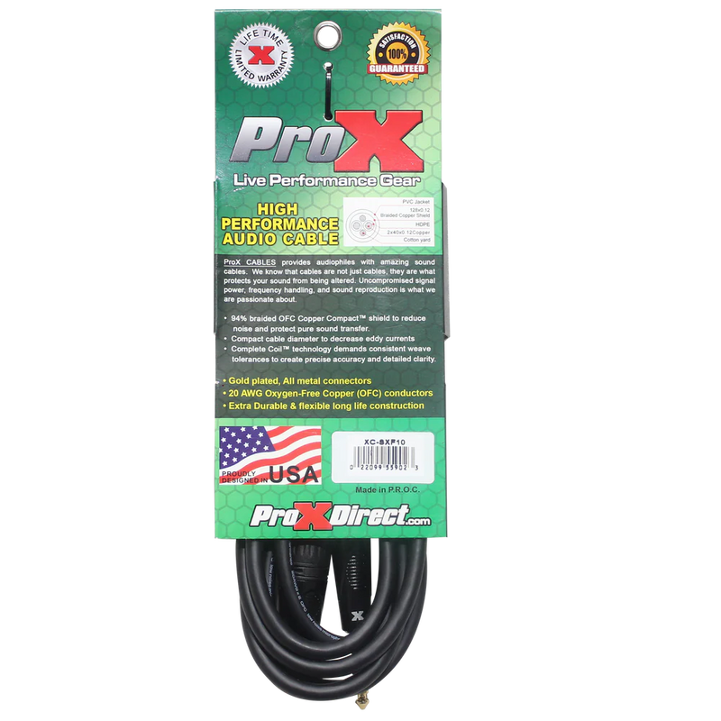 PRO-X- XC-SXF25 - ProX XC-SXF25 25 Ft. Balanced 1/4" TRS to XLR3-F High Performance Audio Cable