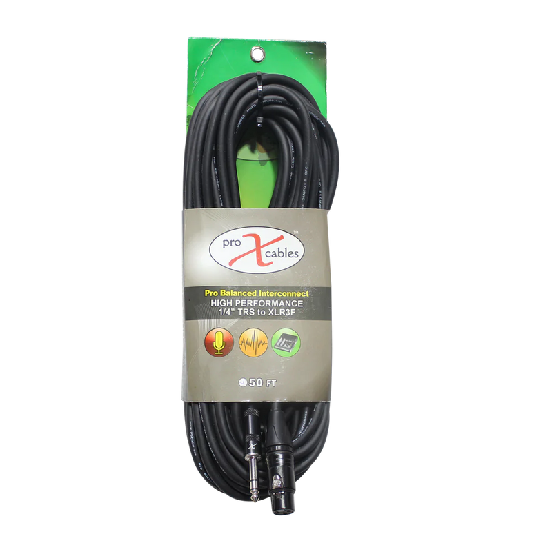 PROX-XC-SXF50 - ProX XC-SXF50 50 Ft. Balanced 1/4" TRS-M to XLR3-F High Performance Audio Cable