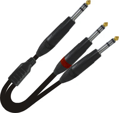 PROX-XC-SYS03 - ProX XC-SYS03 1/4" TRS-M to Dual 1/4" TRS-M High Performance Audio Cable - 3 Ft.