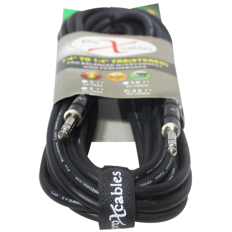 PROX-XC-TRS25 - ProX XC-TRS25 Balanced 1/4" TRS-M to TRS-M High Performance Audio Cable - 25'