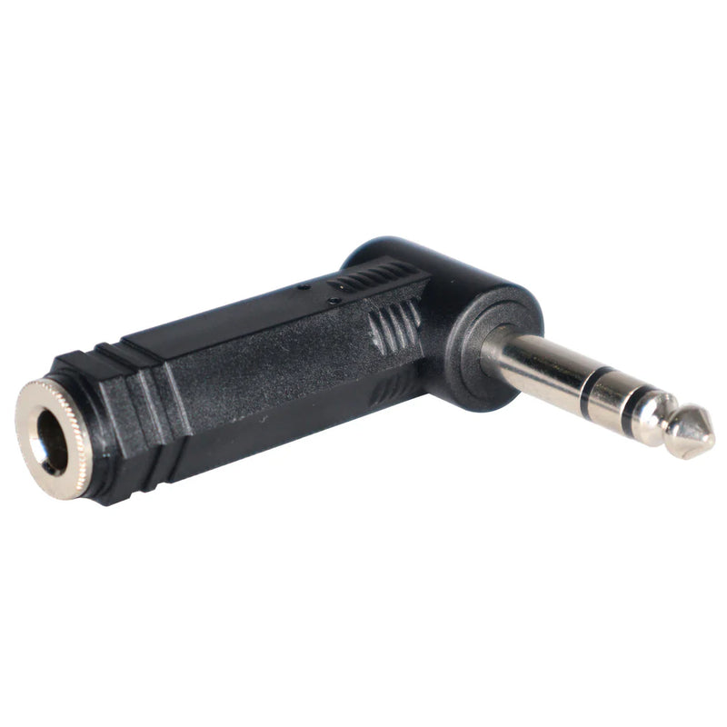 PRO-X- XC-TRSF90M - ProX XC-TRSF90M 1/4" TRS Female to 1/4" TRS Male Right-Angle Adapter