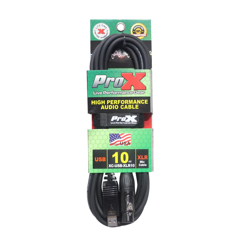 PROX-XC-USB-XLR10 - ProX XC-USB-XLR10 XLR-F to USB High Performance Audio Cable - 10ft