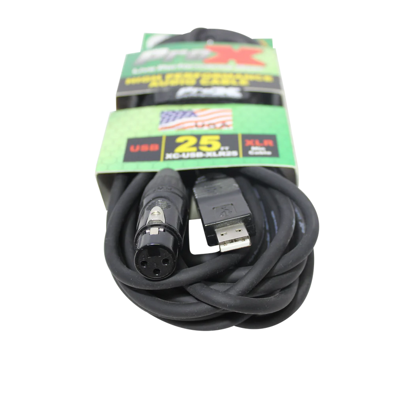 PRO-X- XC-USB-XLR25 - ProX XC-USB-XLR25 XLR-F to USB High Performance Audio Cable - 25ft