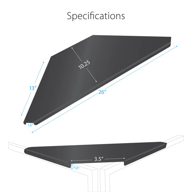 PRO-X- XF-CSB X2 - ProX XF-CSBX2 Universal Set of Aluminum Corner Shelves for DJ Facades (Black)