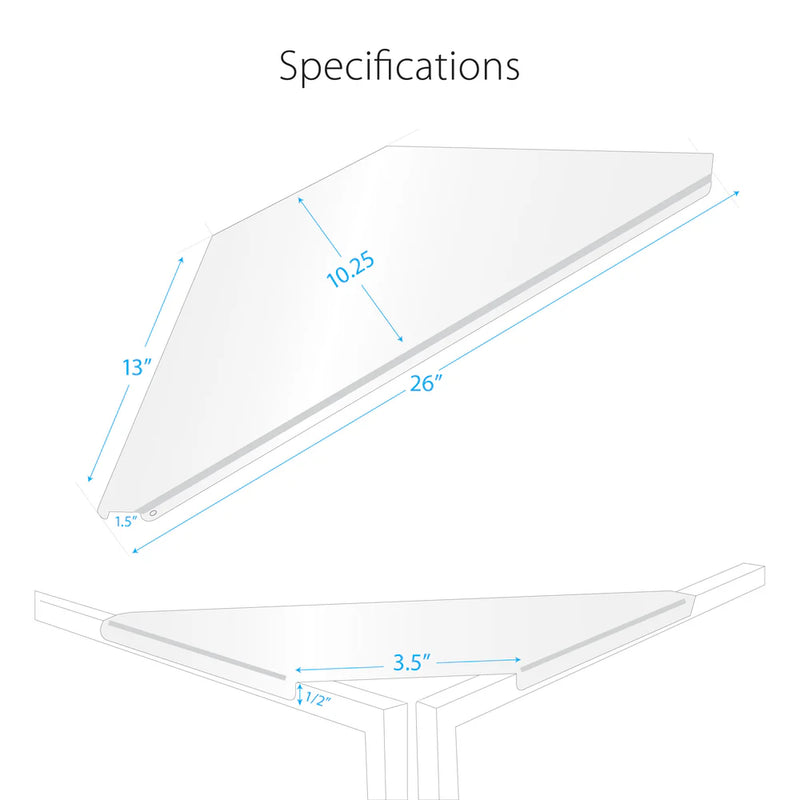 PRO-X- XF-CSW X2 - ProX XF-CSWX2 Universal Set of Aluminum Corner Shelves for DJ Facades White Finish