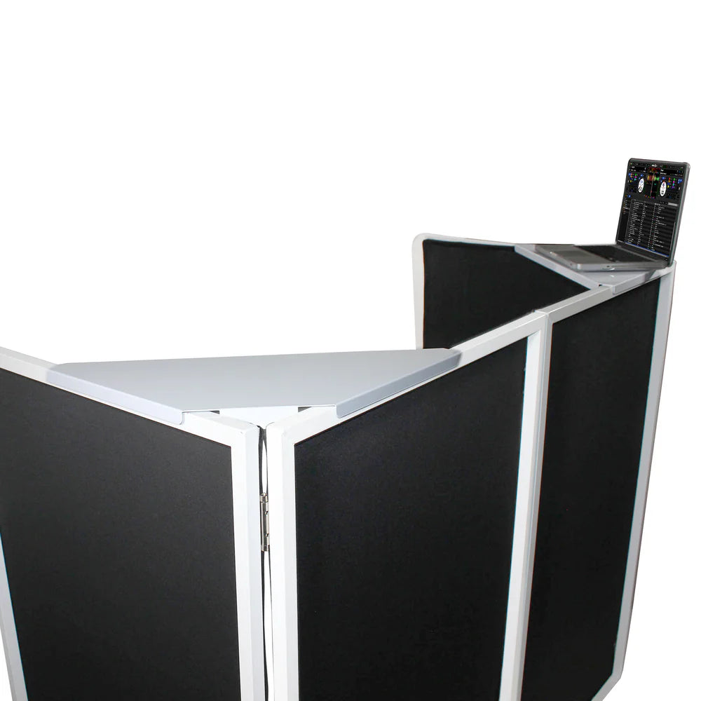 PROX-XF-CSW X2 - ProX XF-CSWX2 Universal Set of Aluminum Corner Shelves for DJ Facades White Finish
