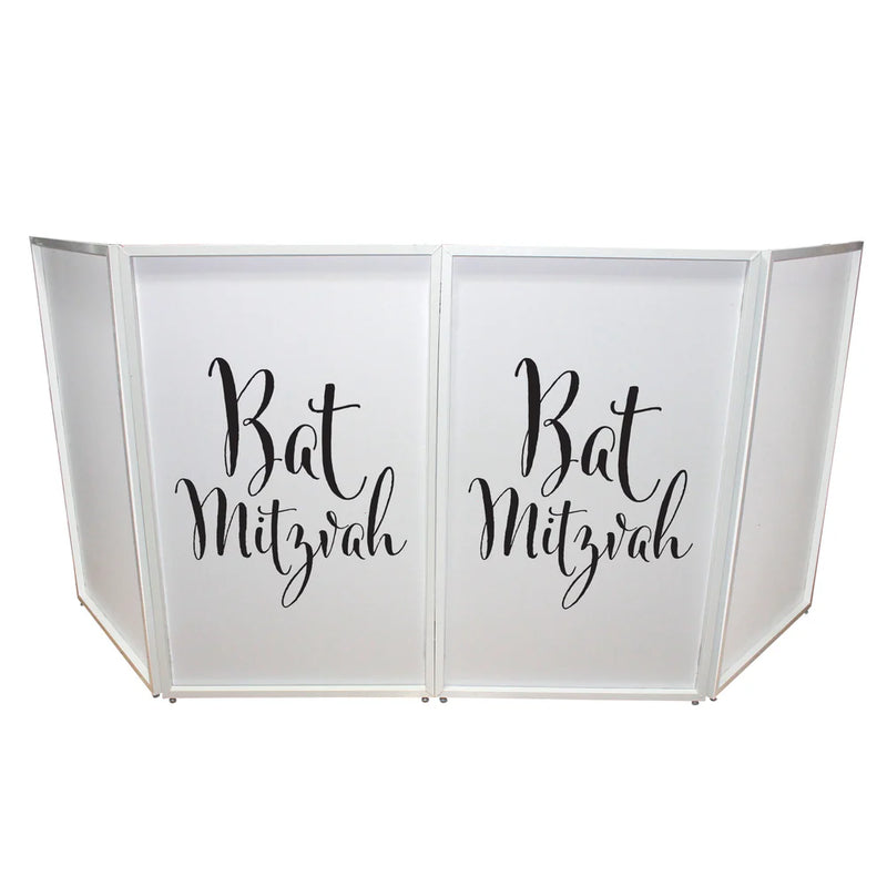 PRO-X- XF-SBATMITZ - ProX XF-SBATMITZ Bat Mitzvah Facade Enhancement Scrim (Black Script on White)