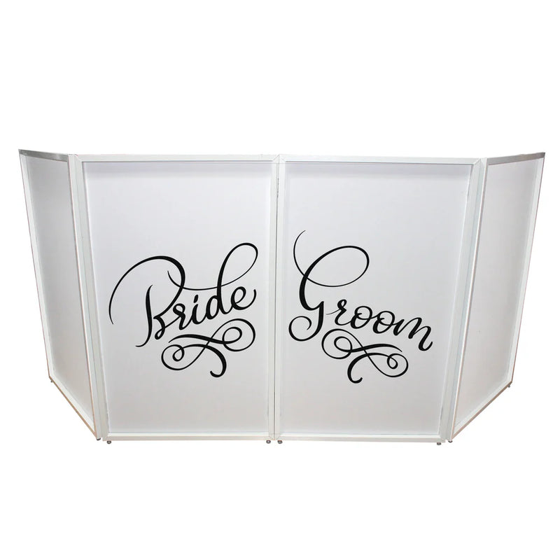 PRO-X- XF-SBRGR20X2 - ProX XF-SBRGR20X2 Bride and Groom Facade Enhancement Scrims (Black Script on White)