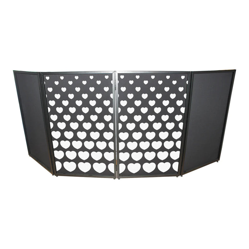 PROX-XF-SHEARTSQ1X2 - ProX XF-SHEARTSQ1X2 Stepped Hearts Facade Enhancement Scrims (White Hearts on Black)