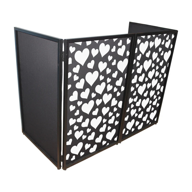 PRO-X- XF-SPHEARTSX2 - ProX XF-SPHEARTSX2 Hearts Pattern Facade Enhancement Scrims (White Hearts on Black)