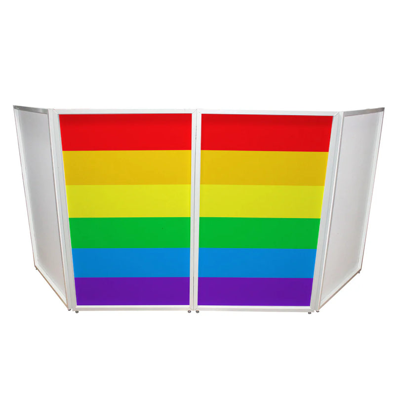 PRO-X- XF-SRNBW - ProX XF-SRNBW Gay Pride LGBTQ Rainbow Design DJ Facade Enhancement Scrim (Full Color)