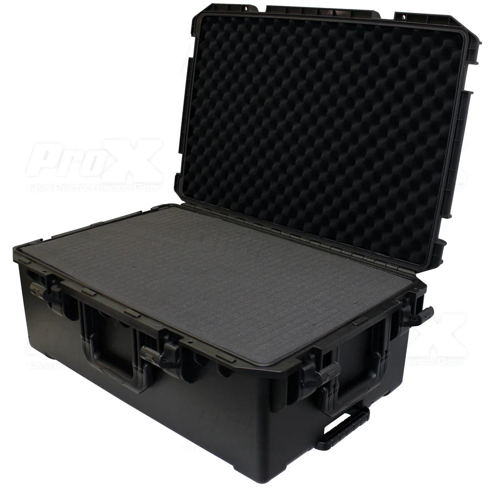 PRO-X- XM-1101HW - ProX VAULTX XM-1101HW Large Watertight Case W-Extendable Handle, Wheels and Pluck-N-Pak Foam