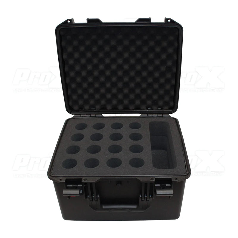 PRO-X- XM-1216MIC - ProX VAULTX XM-1216MIC Watertight Microphone Case (Holds 16 Handheld Units)