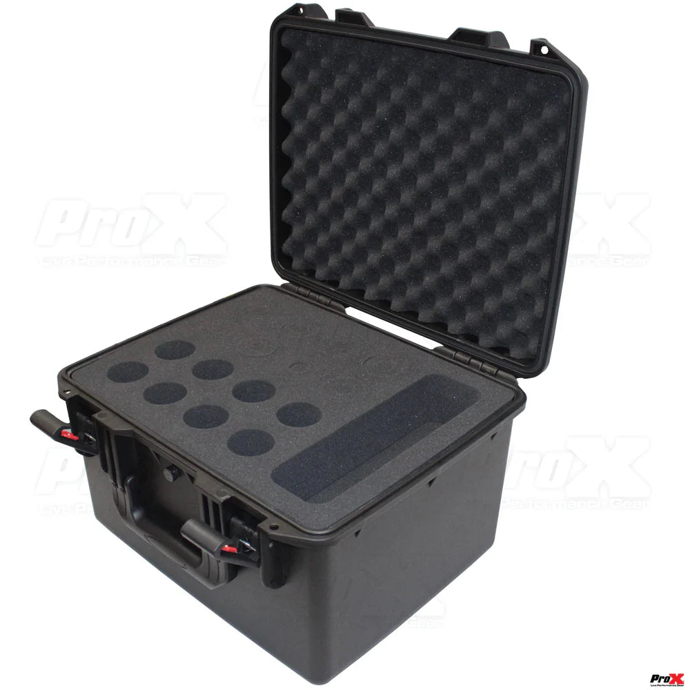 PRO-X- XM-1216MIC - ProX VAULTX XM-1216MIC Watertight Microphone Case (Holds 16 Handheld Units)