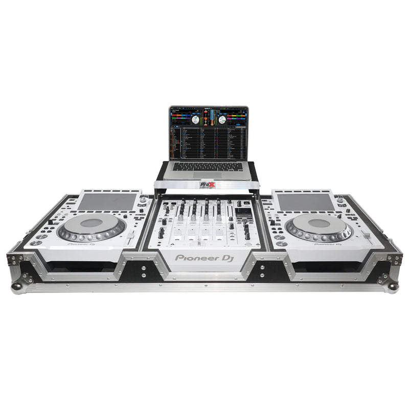 PRO-X- XS-CDM3000WLT - ProX XS-CDM3000WLT Flight Case DJ Coffin for Pioneer Mixer DJM-900NXS2 and 2 CDJ-3000 W-Wheels and Laptop Shelf