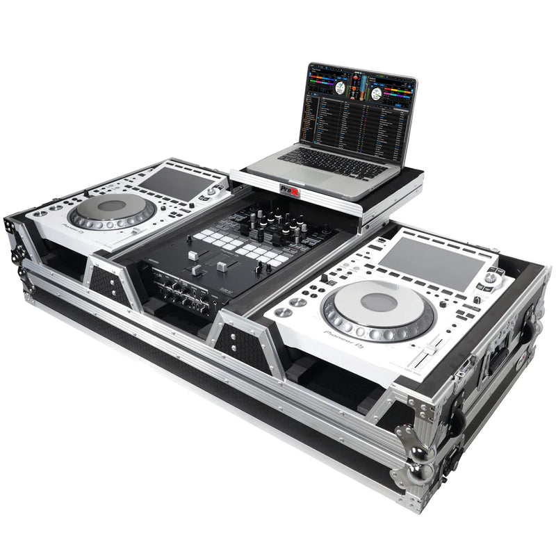 PRO-X- XS-CDM3000WLT - ProX XS-CDM3000WLT Flight Case DJ Coffin for Pioneer Mixer DJM-900NXS2 and 2 CDJ-3000 W-Wheels and Laptop Shelf