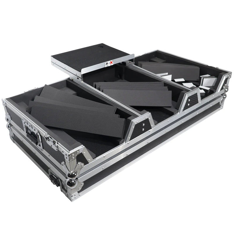 PRO-X- XS-CDM3000WLT - ProX XS-CDM3000WLT Flight Case DJ Coffin for Pioneer Mixer DJM-900NXS2 and 2 CDJ-3000 W-Wheels and Laptop Shelf