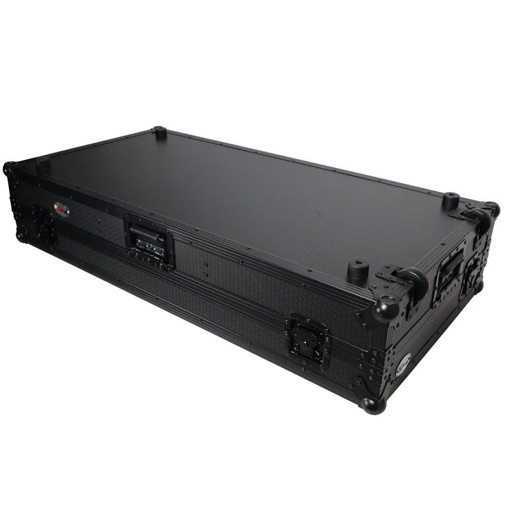 PRO-X- XS-CDM3000WLTBL - ProX XS-CDM3000WLTBL DJ Coffin Case for Pioneer 2X CDJ-3000 CD and DJM-900NXS2 Mixer W/Wheels & Laptop Shelf (Black on Black)