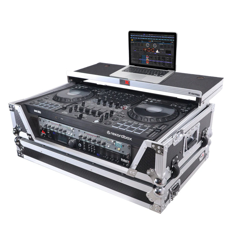 PRO-X- XS-FLX102U WLT - ProX XS-FLX102U WLT Case For Pioneer DDJ-FLX10 DJ Controller with Laptop Shelf 2U Rack Space Wheels