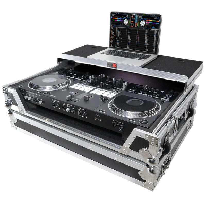 PRO-X- XS-DDJREV7 WLT - ProX XS-DDJREV7 WLT Case for Pioneer DDJ-REV7 DJ Controller with Laptop Shelf Wheels and 1U Rackspace