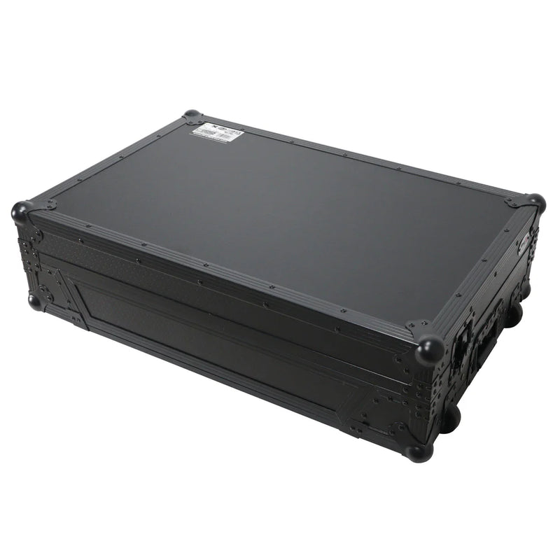 PRO-X- XS-XDJRX3 WLTBL - ProX XS-XDJRX3WLTBL Flight Case for Pioneer XDJ-RX3 RX2 Case w/ Sliding Laptop Shelf and Wheels - Black on Black