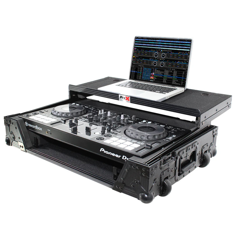 PRO-X- XS-DDJ800 WLTBL - ProX XS-DDJ800WLTBL Flight Case For Pioneer DDJ-800 Digital Controller (Black on Black)