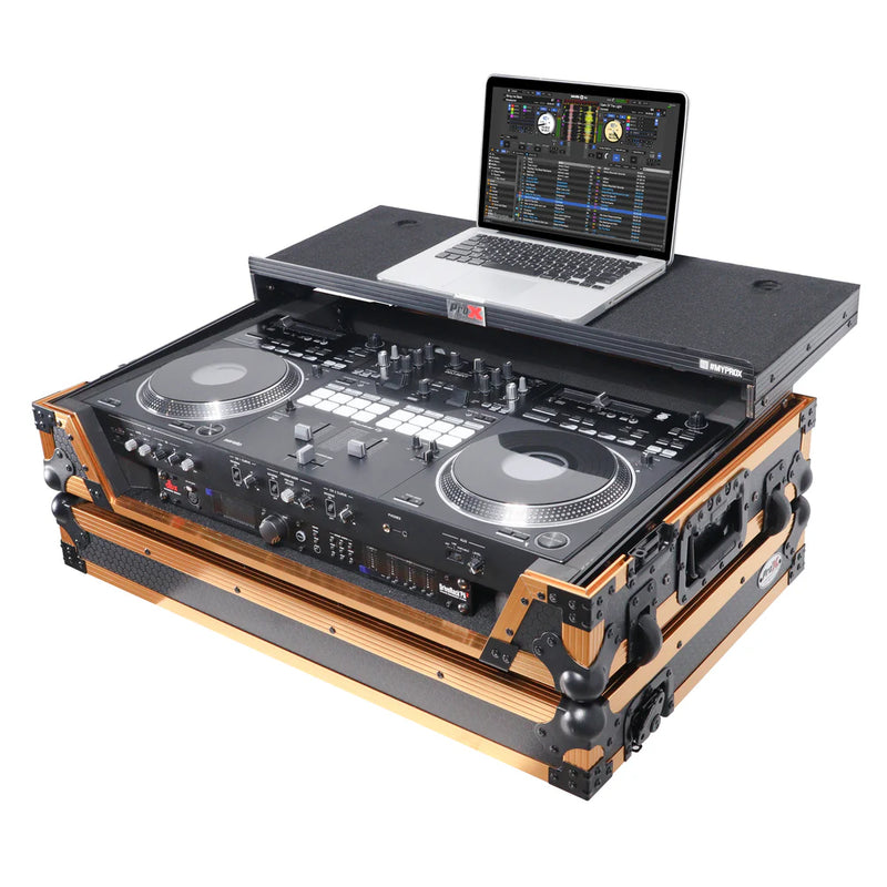 PRO-X- XS-DDJREV7 WLT WH - ProX XS-DDJREV7 WLT Case for Pioneer DDJ-REV7 DJ Controller with Laptop Shelf Wheels and 1U Rackspace