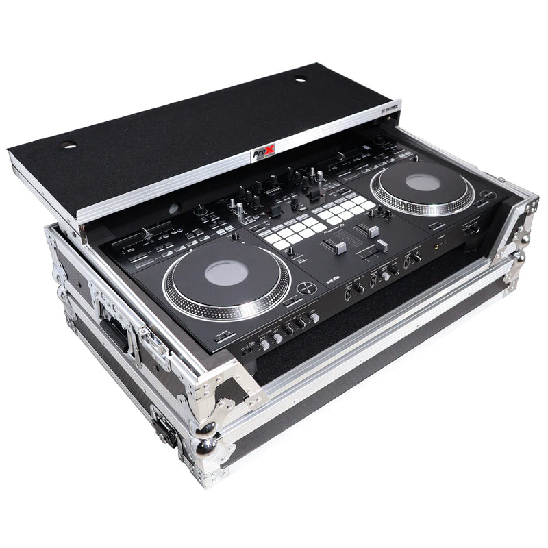 PRO-X- XS-DDJREV7 WLT - ProX XS-DDJREV7 WLT Case for Pioneer DDJ-REV7 DJ Controller with Laptop Shelf Wheels and 1U Rackspace