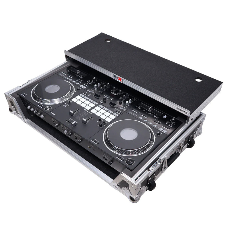 PRO-X- XS-DDJREV7 WLT - ProX XS-DDJREV7 WLT Case for Pioneer DDJ-REV7 DJ Controller with Laptop Shelf Wheels and 1U Rackspace