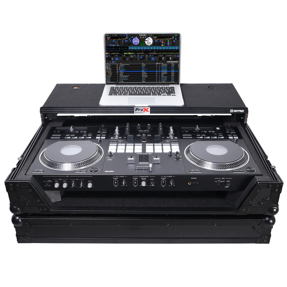 PRO-X- XS-DDJREV7 WLTBL - ATA Style Flight Case for Pioneer DDJ-REV7 DJ Controller w/Laptop Shelf (Black)