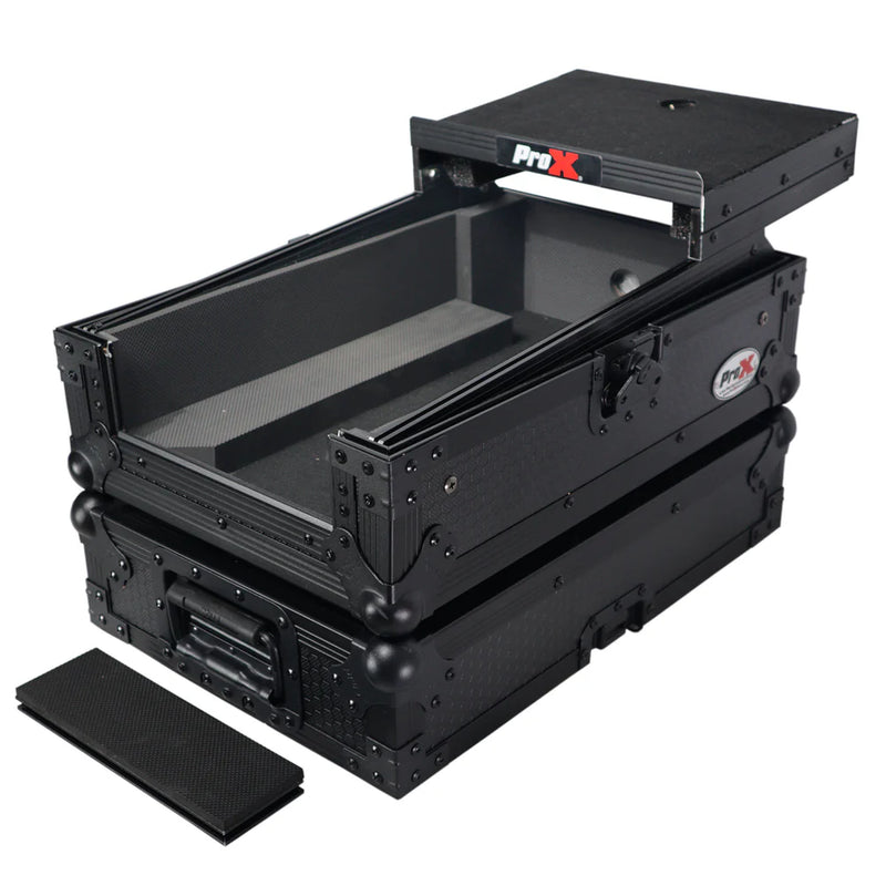 PRO-X- XS-DJMS7LTBL - ProX XS-DJMS7LTBL ATA Flight Style Road Case for Pioneer DJM-S7 DJ Mixer with Laptop Shelf (Black)