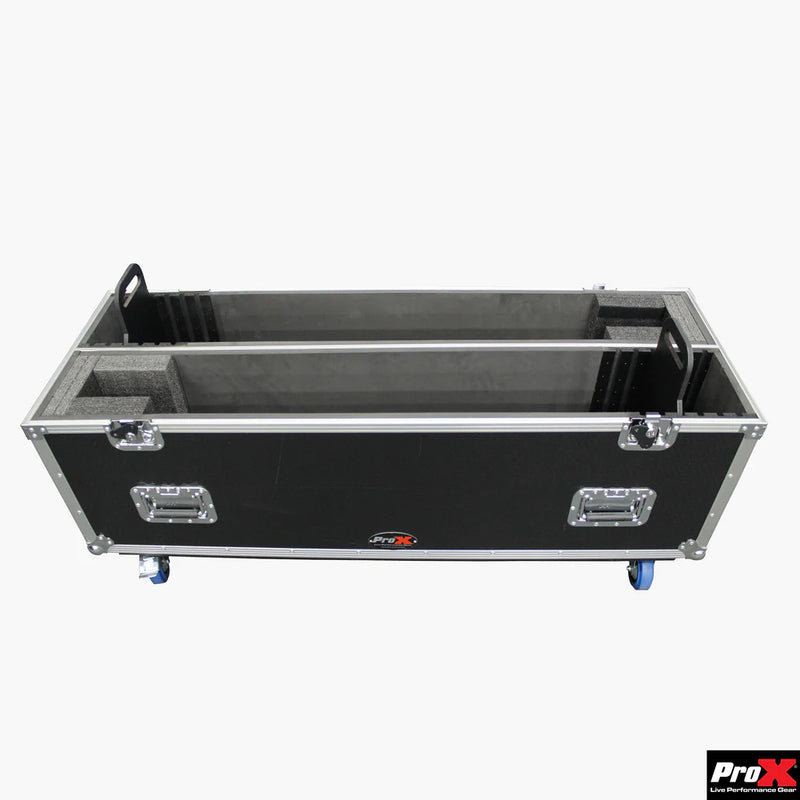 PRO-X- XS-LCD4350WX2 - ProX XS-LCD4350WX2 LCD/LED/Plasma Road Case Holds Two 43"-50" TVs Adjustable Case W/4 Inch Casters