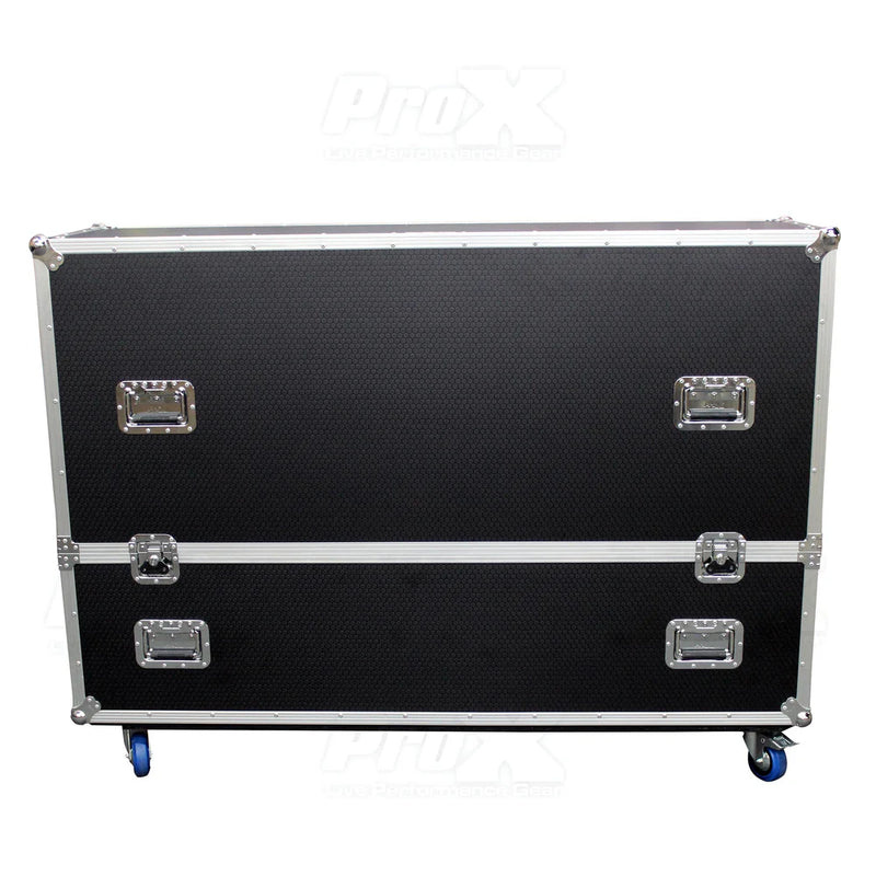 PRO-X- XS-LCD7080WX2 - ProX XS-LCD7080WX2 LED-LCD-Plasma TV Dual 70" to 80" Adjustable Flight Case W/4" Casters